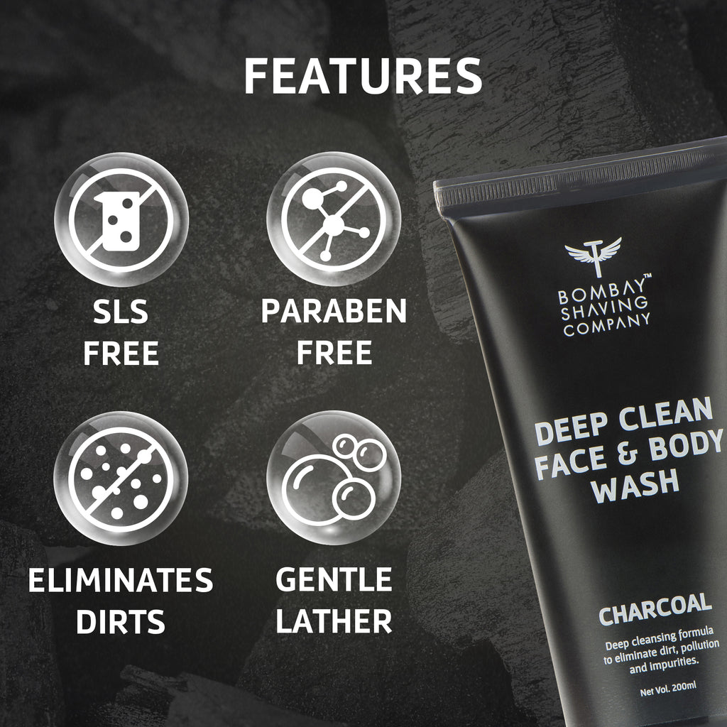Bombay Shaving Company Charcoal Face & Body Wash