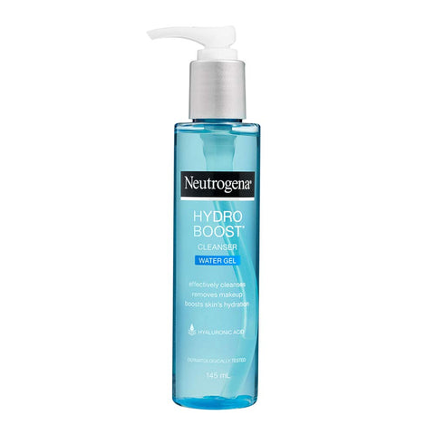 neutrogena hydro boost cleanser water gel face wash with hyaluronic acid - 145 ml