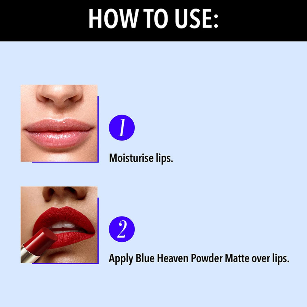 Blue Heaven Powder Matte Lipstick - 3.5 gms