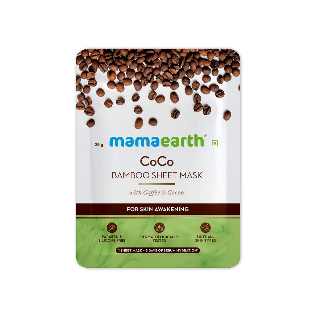 Mamaearth CoCo Bamboo Sheet Mask with Coffee and Cocoa for Skin Awakening