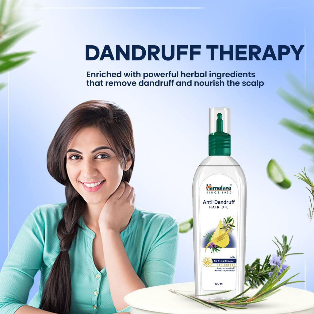 Himalaya Anti-Dandruff Hair Oil With Tea Tree Oil, Neem & Rosemary