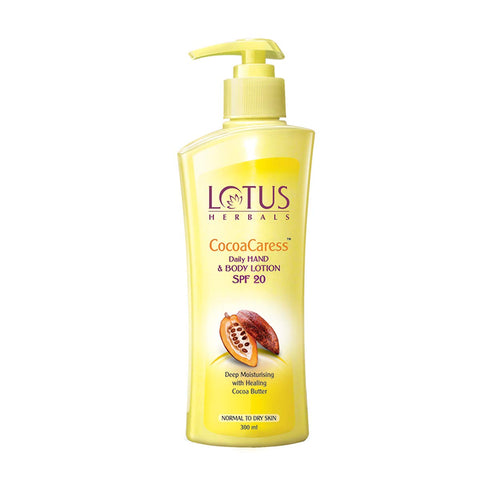 lotus herbals cocoa caress daily hand and body lotion spf 20 - 250 ml