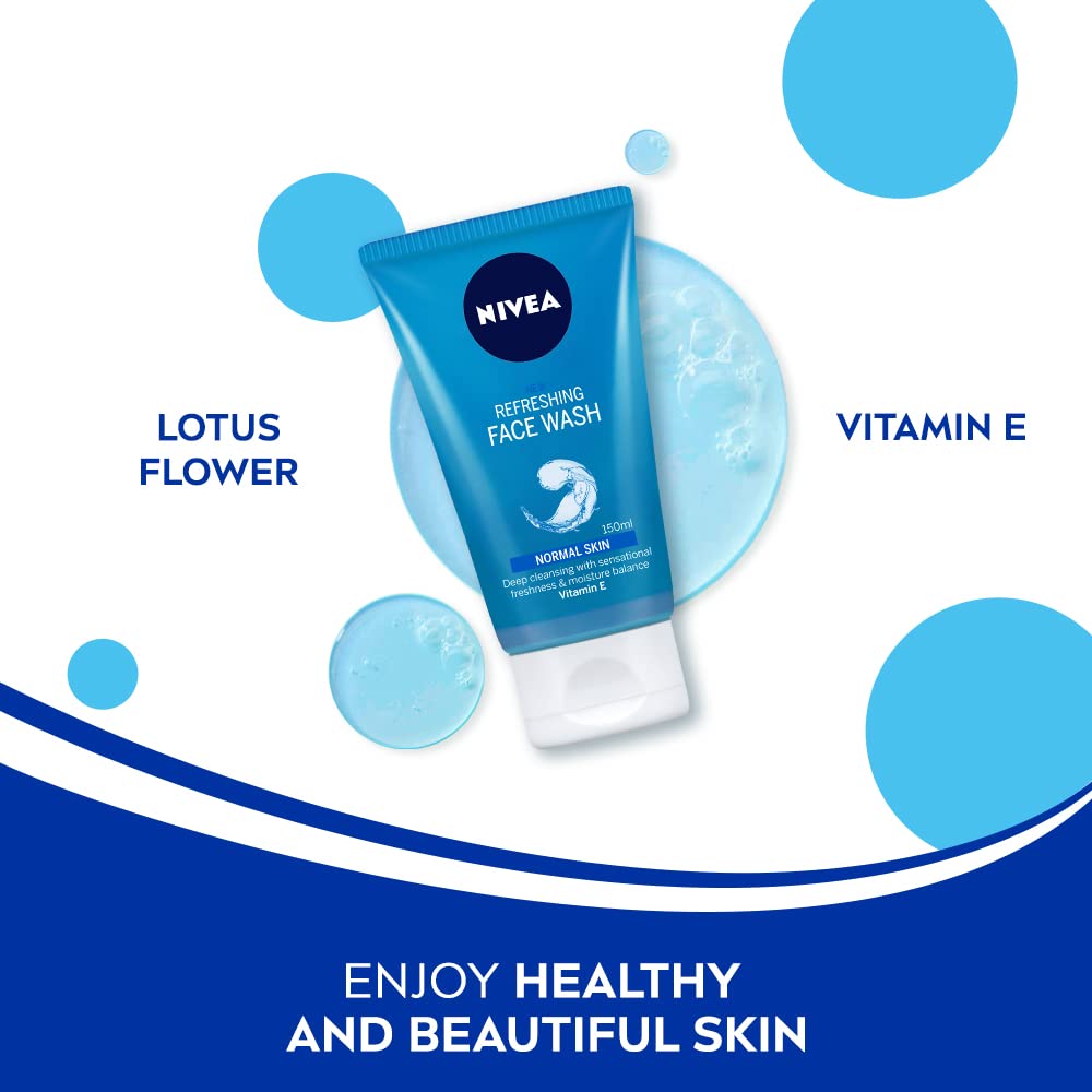 NIVEA Women Refreshing Face Wash, with Vitamin E