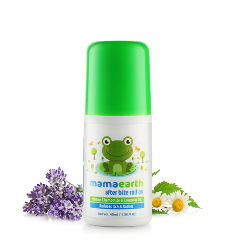 mamaearth after bite roll on for rashes and bites (insects) - with chamomile & lavender oil - 40 ml