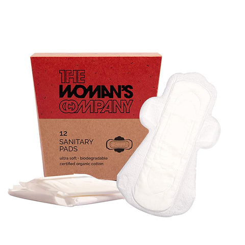 the woman's company sanitary pads day & night, organic biodegradable - 6 day & 6 night