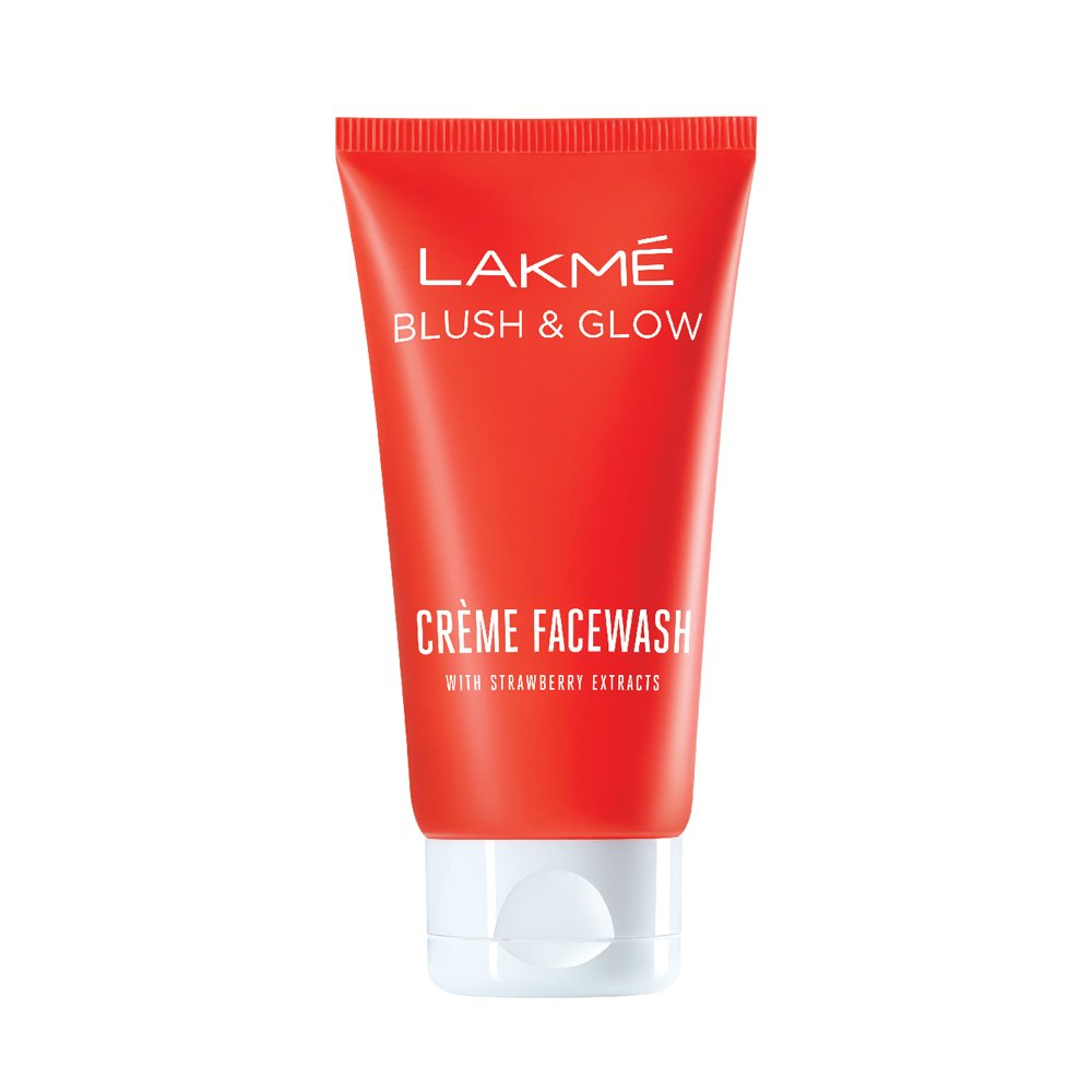 Lakme Blush & Glow Strawberry Creme Face Wash With Strawberry Extract