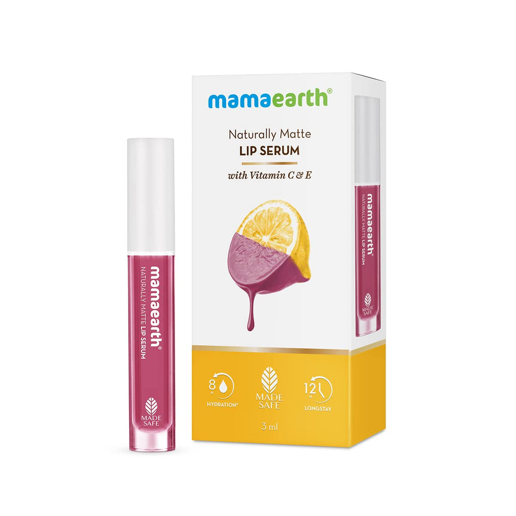 Mamaearth Naturally Matte Lip Serum - Matte Liquid Lipstick with Vitamin C & E