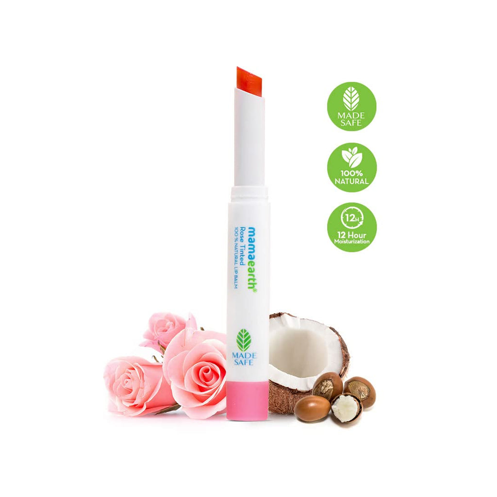 Mamaearth Rose Tinted 100% Natural Lip Balm