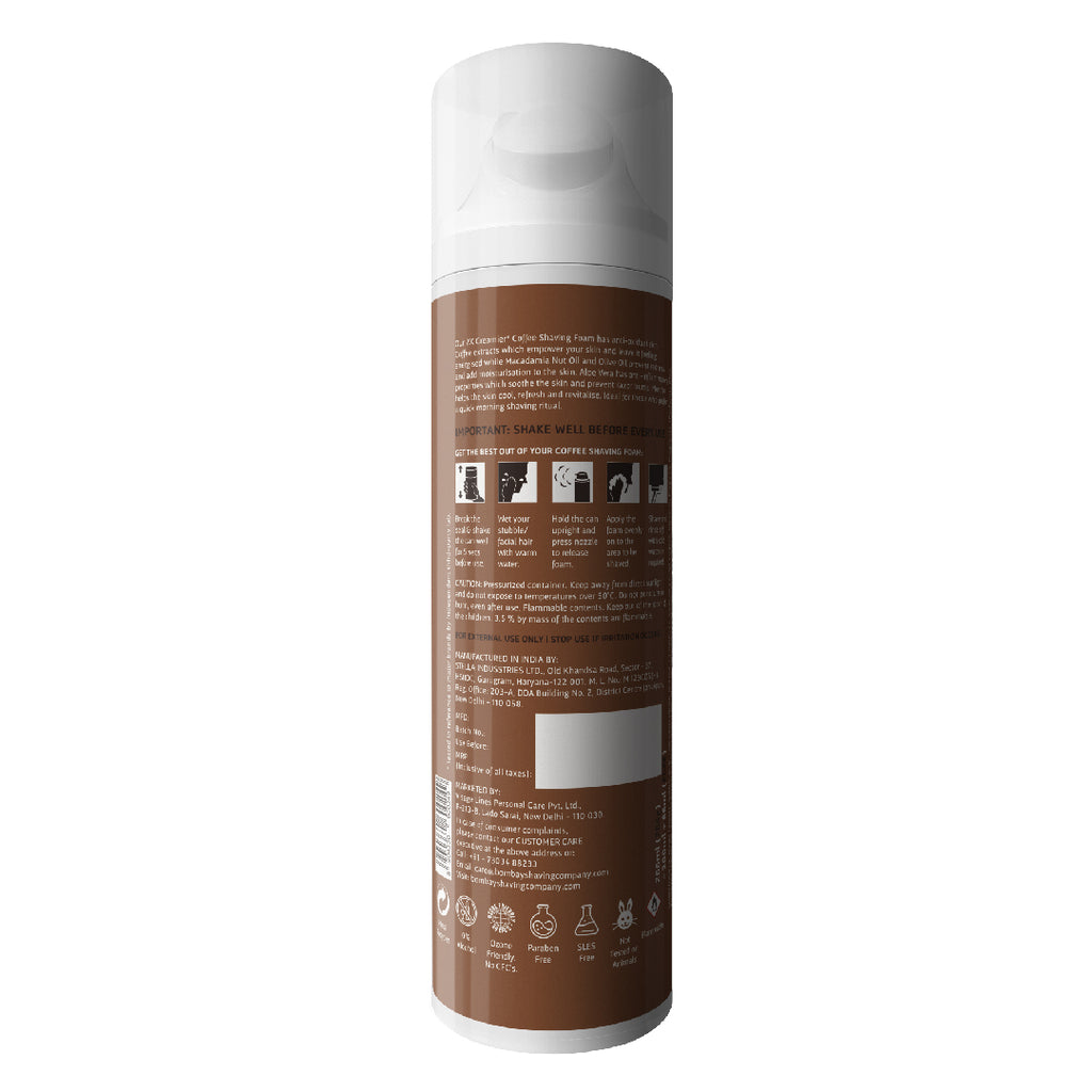 Bombay Shaving Company Coffee Shaving Foam with Coffee Extracts (Pack of 2)