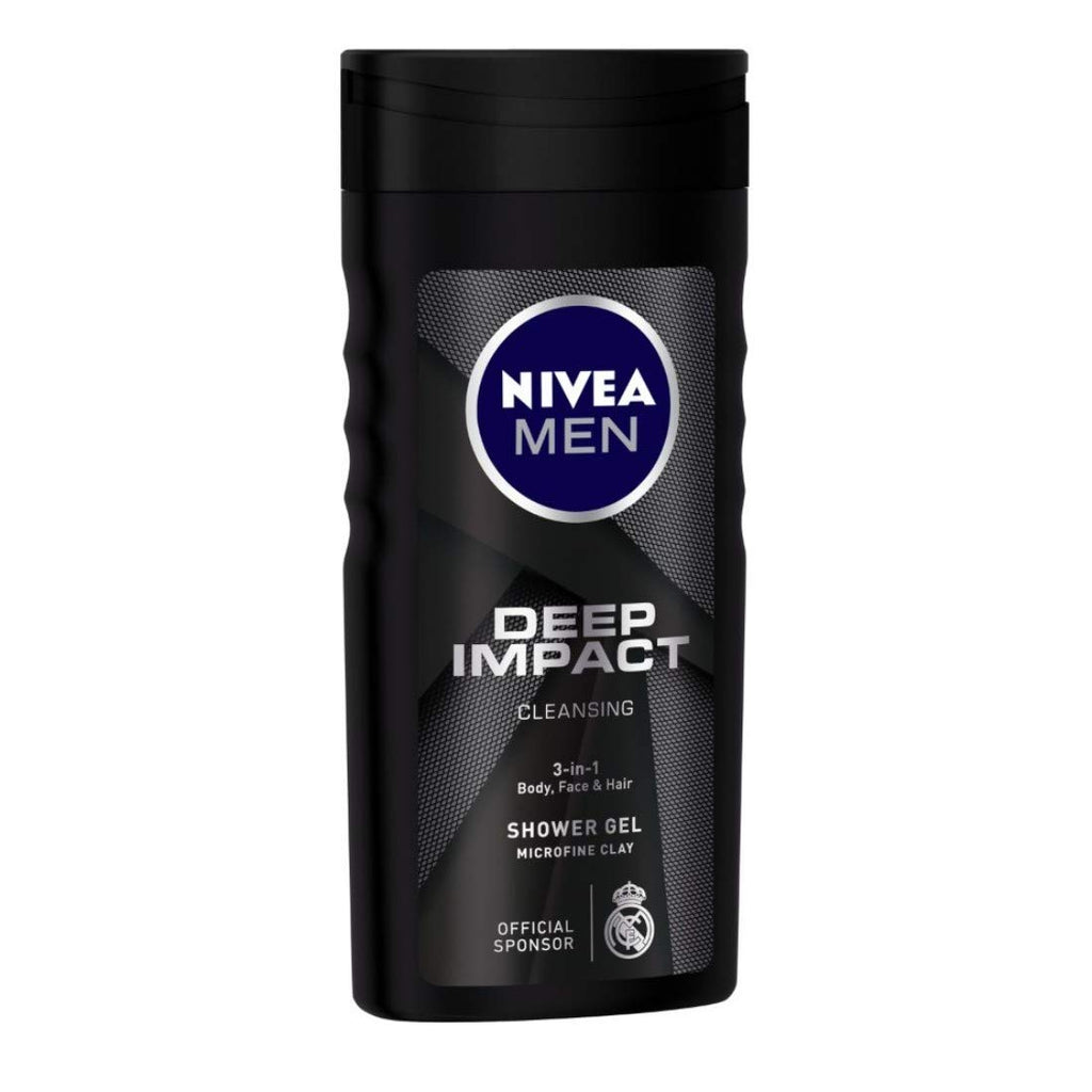 Nivea Men Shower Gel - Deep Impact Cleansing Body Wash - 250 ml