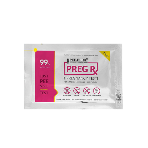 peebuddy pregrx pregnancy test strips in funnel