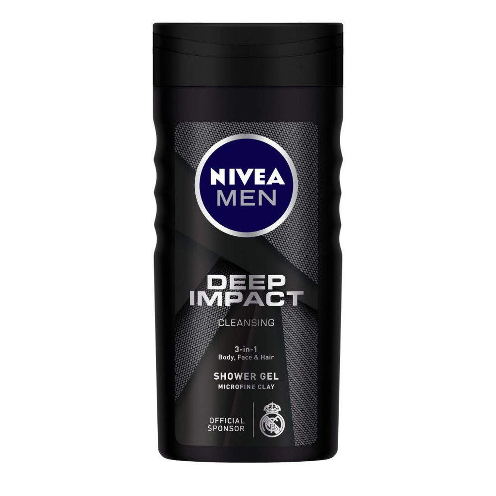 Nivea Men Shower Gel - Deep Impact Cleansing Body Wash - 250 ml