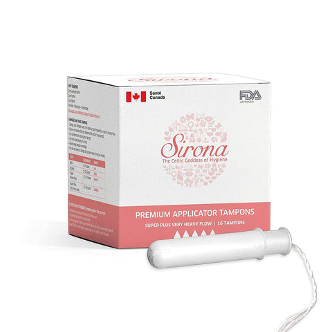 sirona natural premium applicator tampons for super heavy flow - 16 pcs.