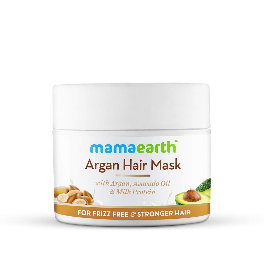 Mamaearth Argan Hair Mask with Argan, Avocado Oil, and Milk Protein for Frizz-free and Stronger Hair 