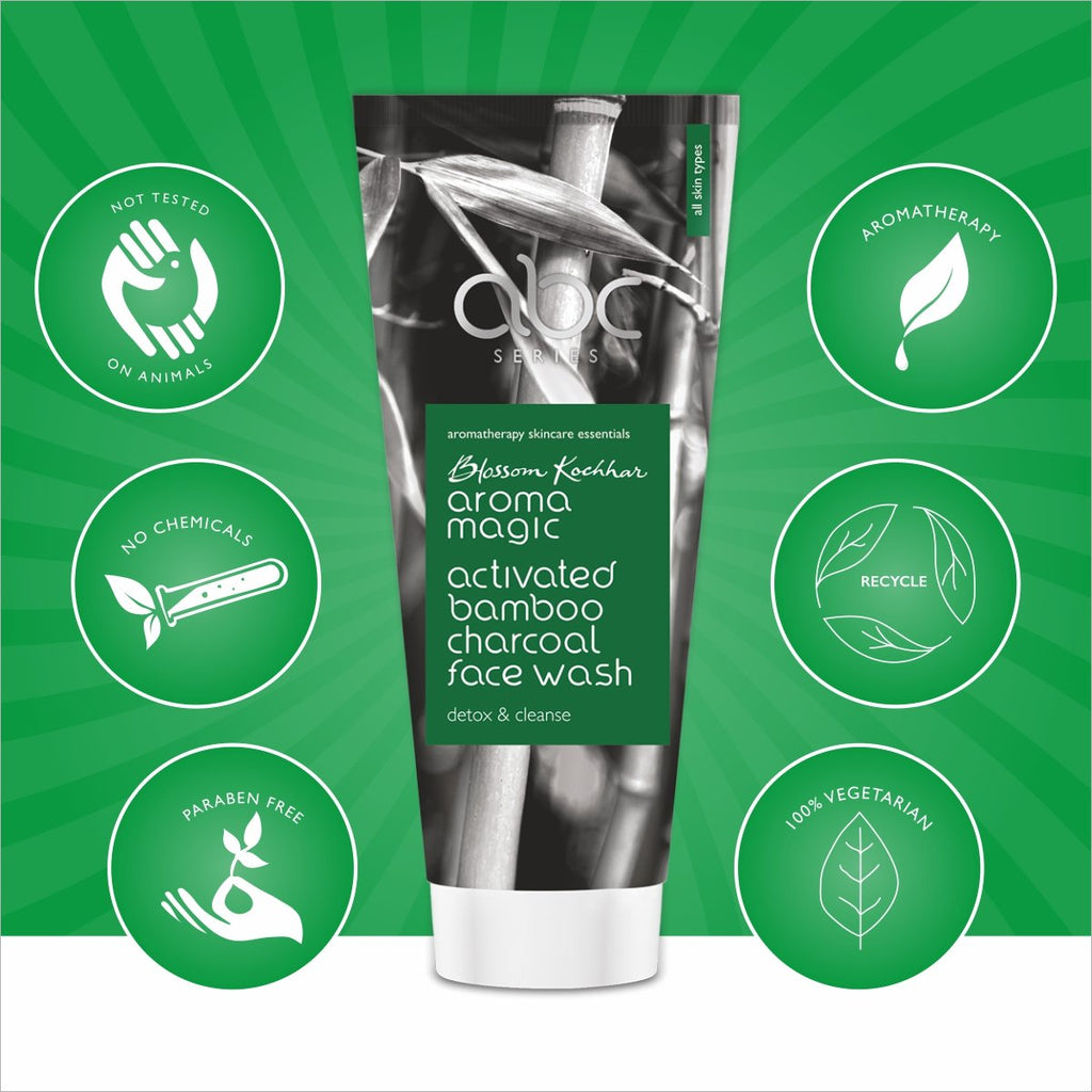 Aroma Magic Activated Bamboo Charcoal Face Wash - 100 ml