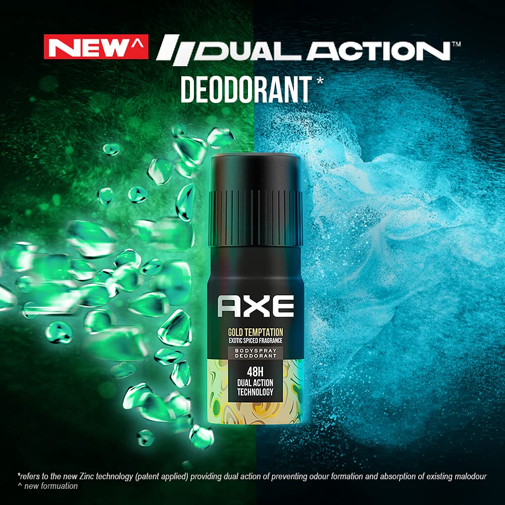 Axe Gold Temptation Long Lasting Deodorant Bodyspray For Men - 150 ml