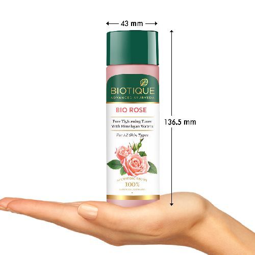 BIOTIQUE ROSE PORE TIGHTENING TONER WITH HIMALAYAN WATERS 120ML