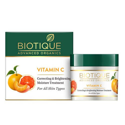 biotique vitamin c correcting and brightening moisture treatment - 50 gms