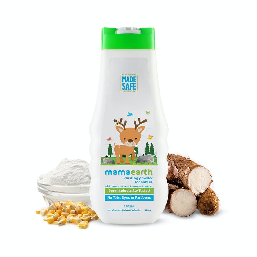  Mamaearth Dusting Powder with Organic Oatmeal & Arrowroot Powder for Babies