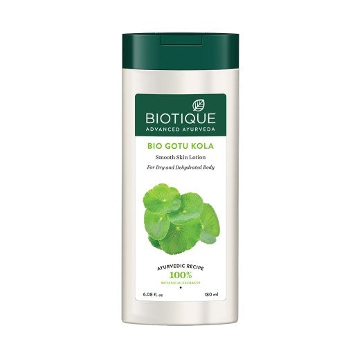 Biotique Bio Gotu Kola Smooth Skin Lotion for Dry and Dehydrated Body, 180ml