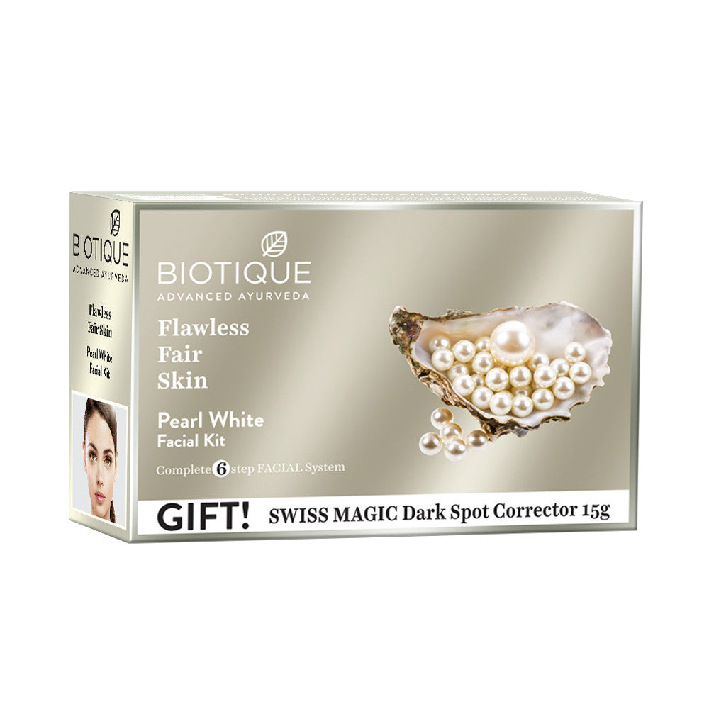 Biotique Bio Pearl White Facial Kit For Flawless Fair Skin - 65 gms