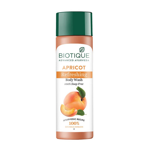 biotique bio apricot refreshing body wash (100% soap free)