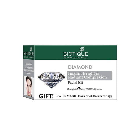 biotique diamond instant bright & radiant complexion facial kit