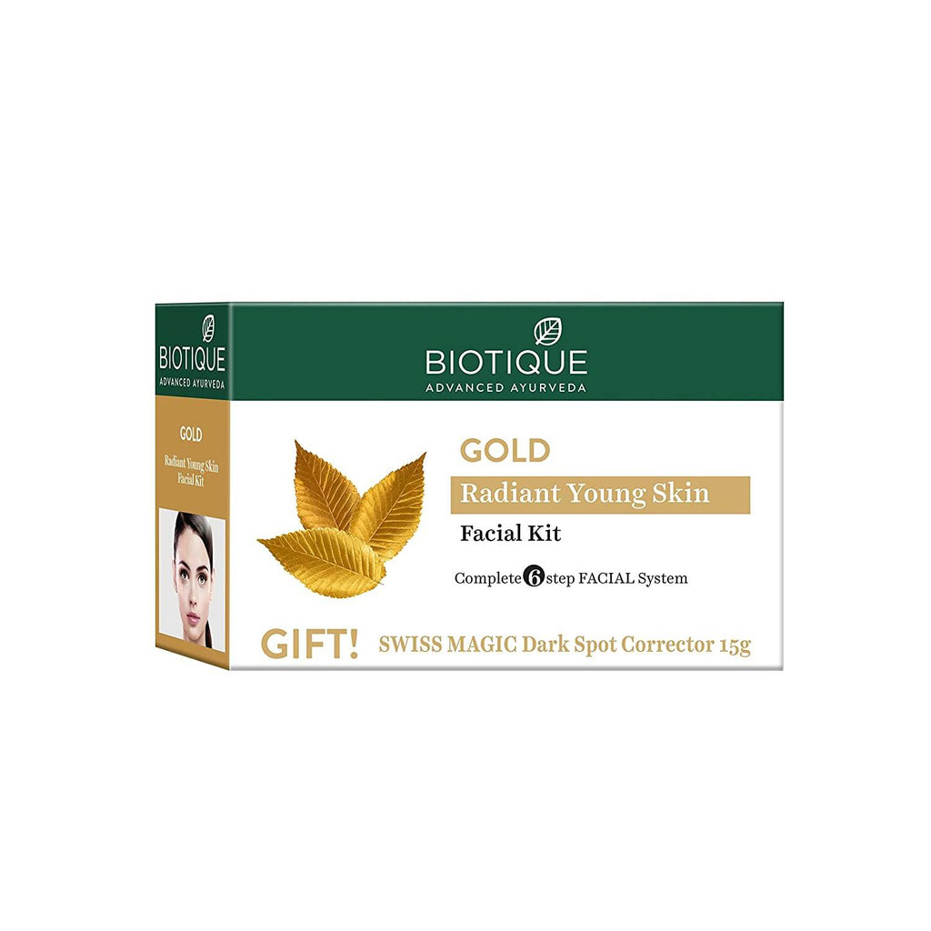 Biotique Bio Gold Radiance Facial Kit For radiant Young Skin - 65 gms