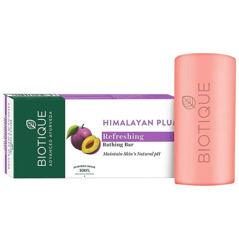biotique himalayan plum body cleanser refreshing body soap - 150 gms