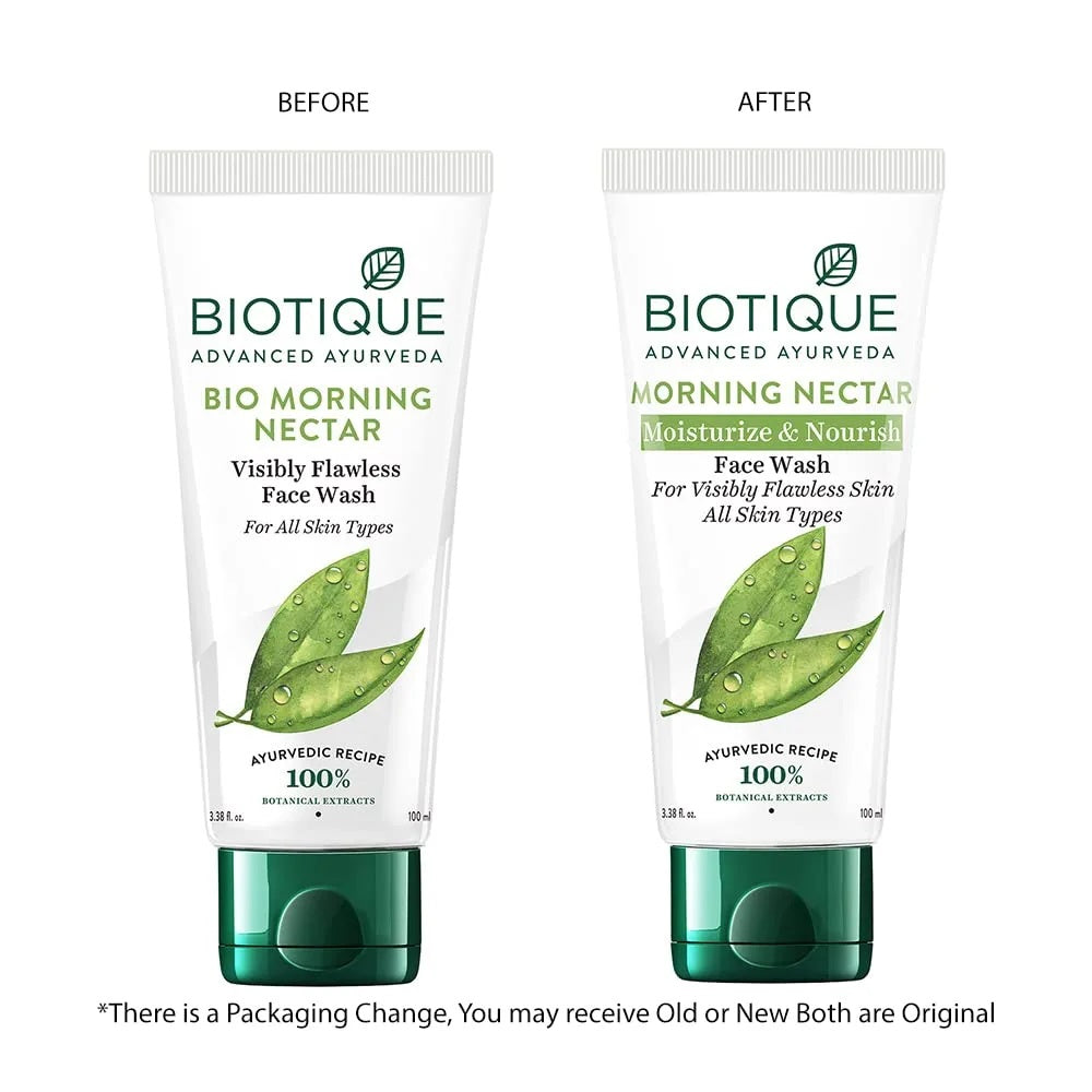Biotique Morning Nectar Moisturize & Nourish Visibly Flawless Face Wash (All Skin Types)