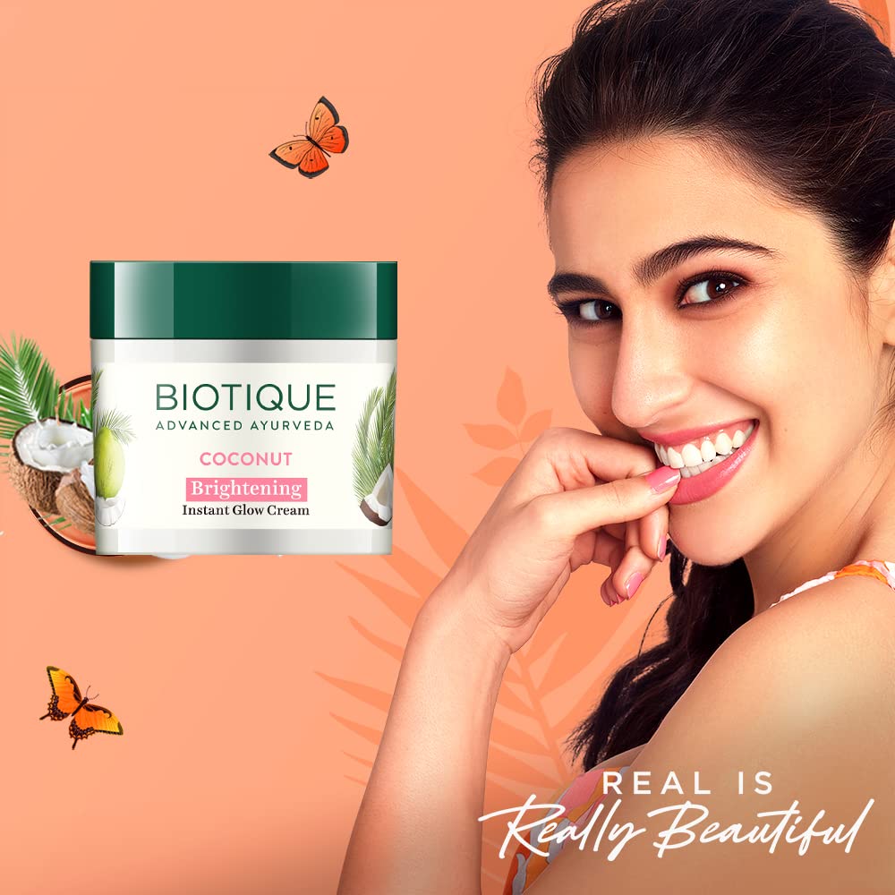 Biotique Bio Coconut Face Whiting & Brightening Cream for for all skin types - 50 gms