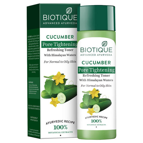 biotique bio cucumber pore tightening toner with himalayan waters (120 ml)