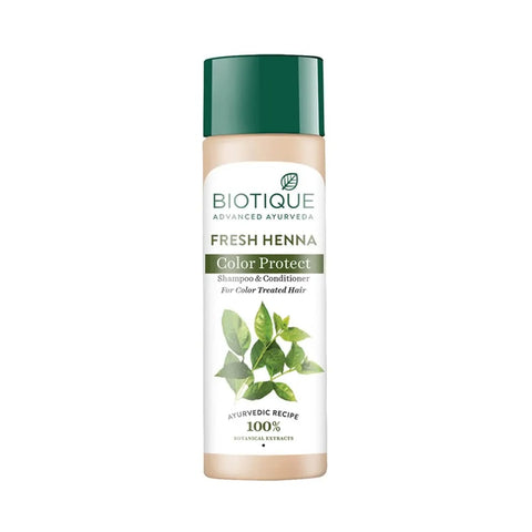 biotique fresh henna color protect shampoo & conditioner for color treated hair