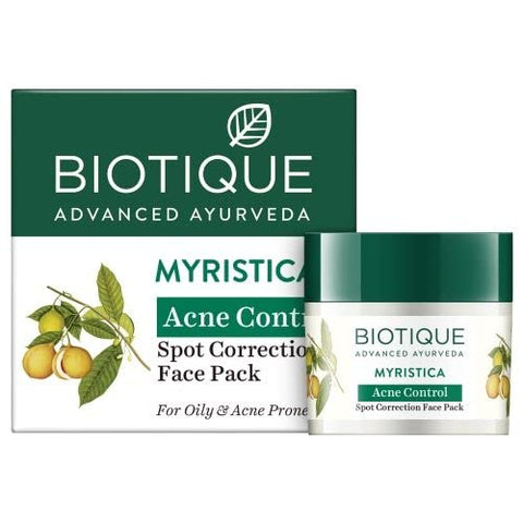 biotique myristica acne control spot correction face pack - 20 gms