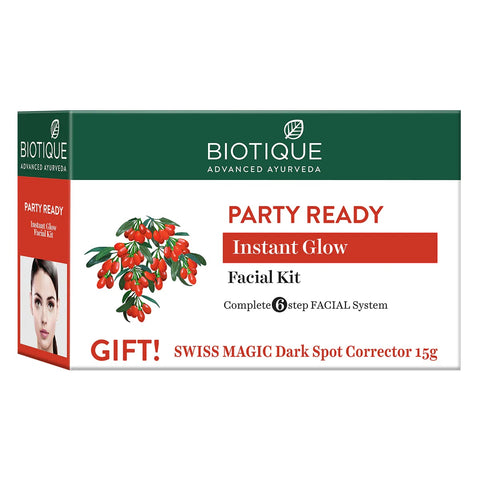 biotique party ready instant glow facial kit - 65 gms