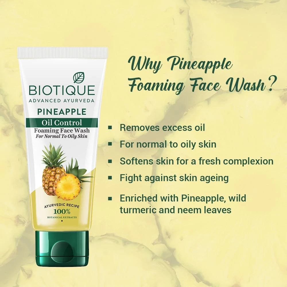 Biotique Pineapple Oil Control Foaming Face Wash