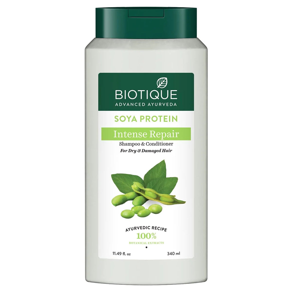 Biotique Soya Protein Intense Repair Shampoo for Dry, Damaged & Color Treated Hair