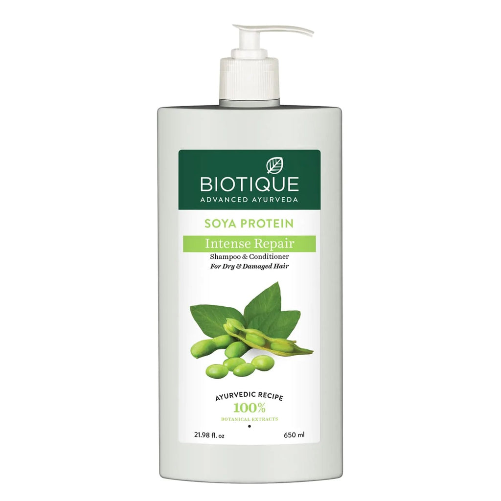 Biotique Soya Protein Intense Repair Shampoo for Dry, Damaged & Color Treated Hair