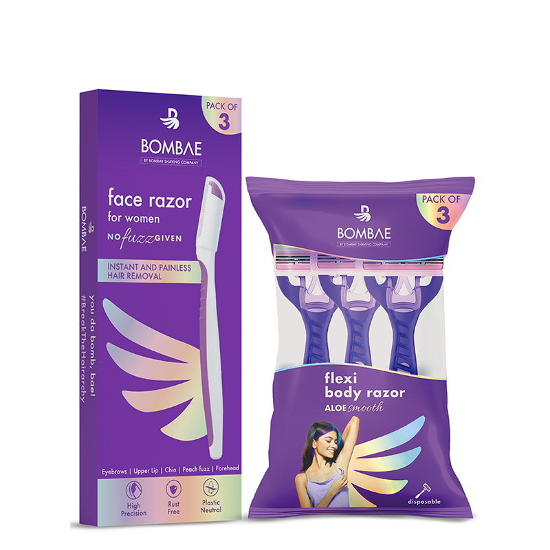 Bombae Facial and Body Hair Removal Razor for Women Combo  (Pack of 6)