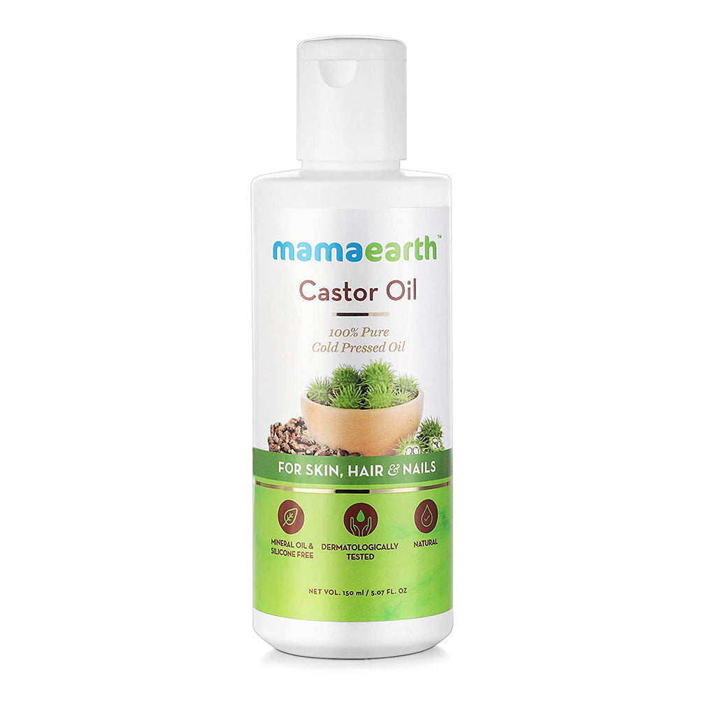 Mamaearth Castor Oil for Healthier Skin, Hair and Nails with 100% Pure and Natural Cold-Pressed Oil 