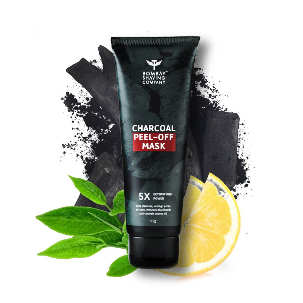 Bombay Shaving Company Pre Shave Scrub with Black Sand and Vitamin E + Charcoal Peel-Off Mask 100 gms