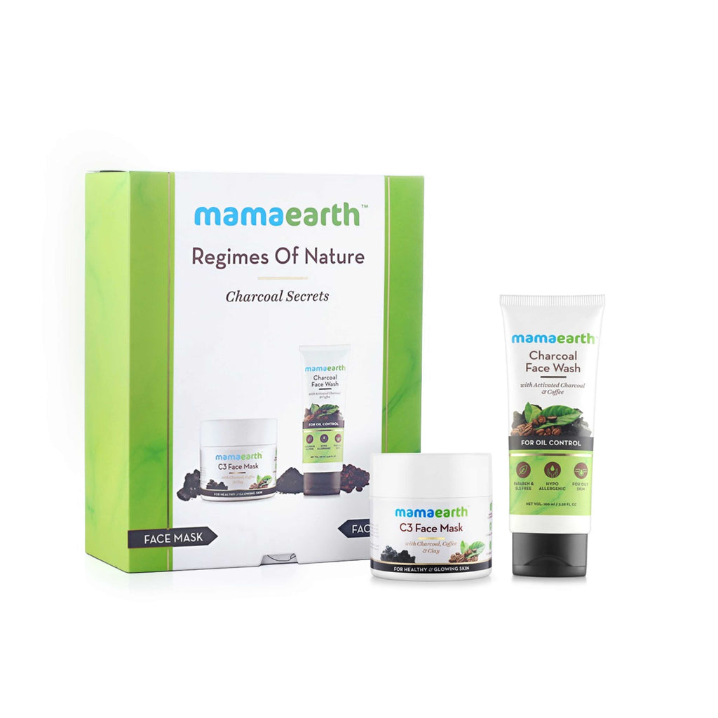 Products Mamaearth Charcoal Secrets Combo: C3 Face Mask, 100ml and Charcoal Facewash,