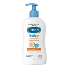 Cetaphil Baby Wash & Shampoo with Organic Calendula Hair & Body - 400 –  BEUFLIX