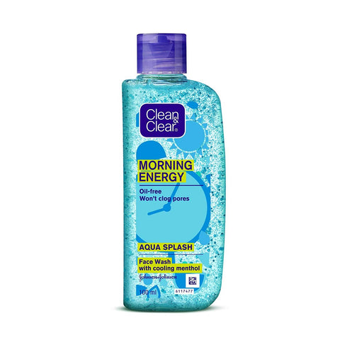 clean & clear morning energy aqua splash face wash