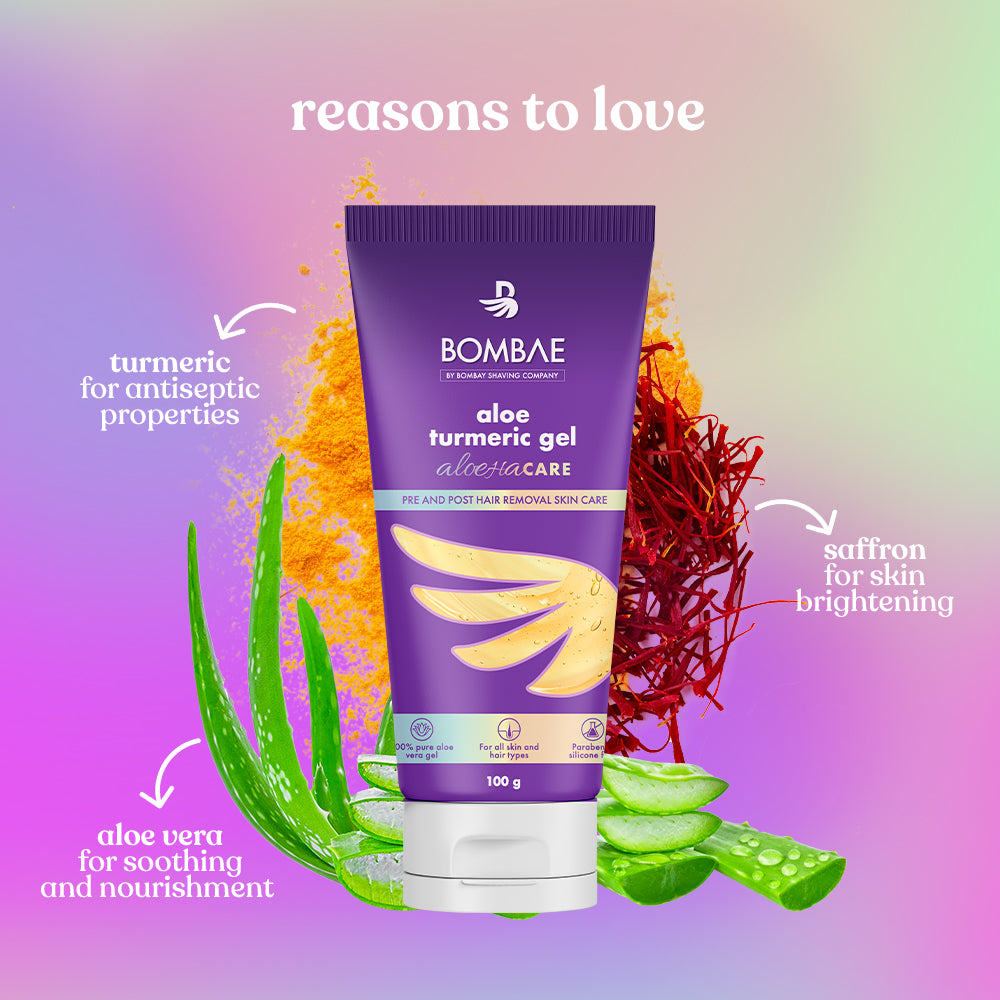 Bombae Hair Removal Regime with Face Razor, Hair Renoval Cream, & Aloe Gel  (Pack of 3)