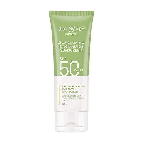 dot & key cica niacinamide face sunscreen spf 50 pa+++ (oily skin)- 50 gms