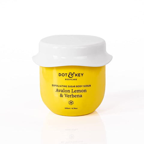dot & key exfoliating sugar body scrub with avalon, lemon & verbena - 200 ml