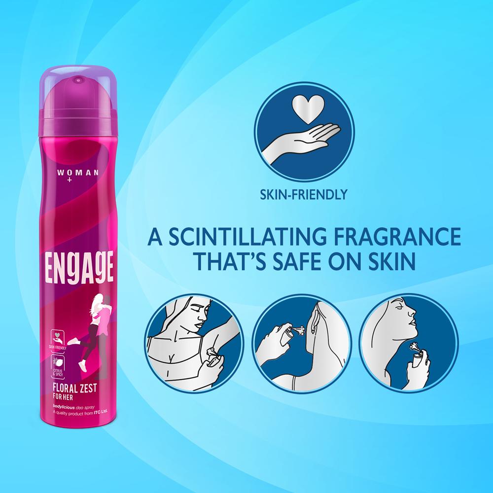 Engage Floral Zest Deodorant for Women - 150 ml