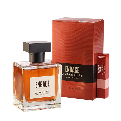 engage amber hues perfume for men, free tester - 100 ml