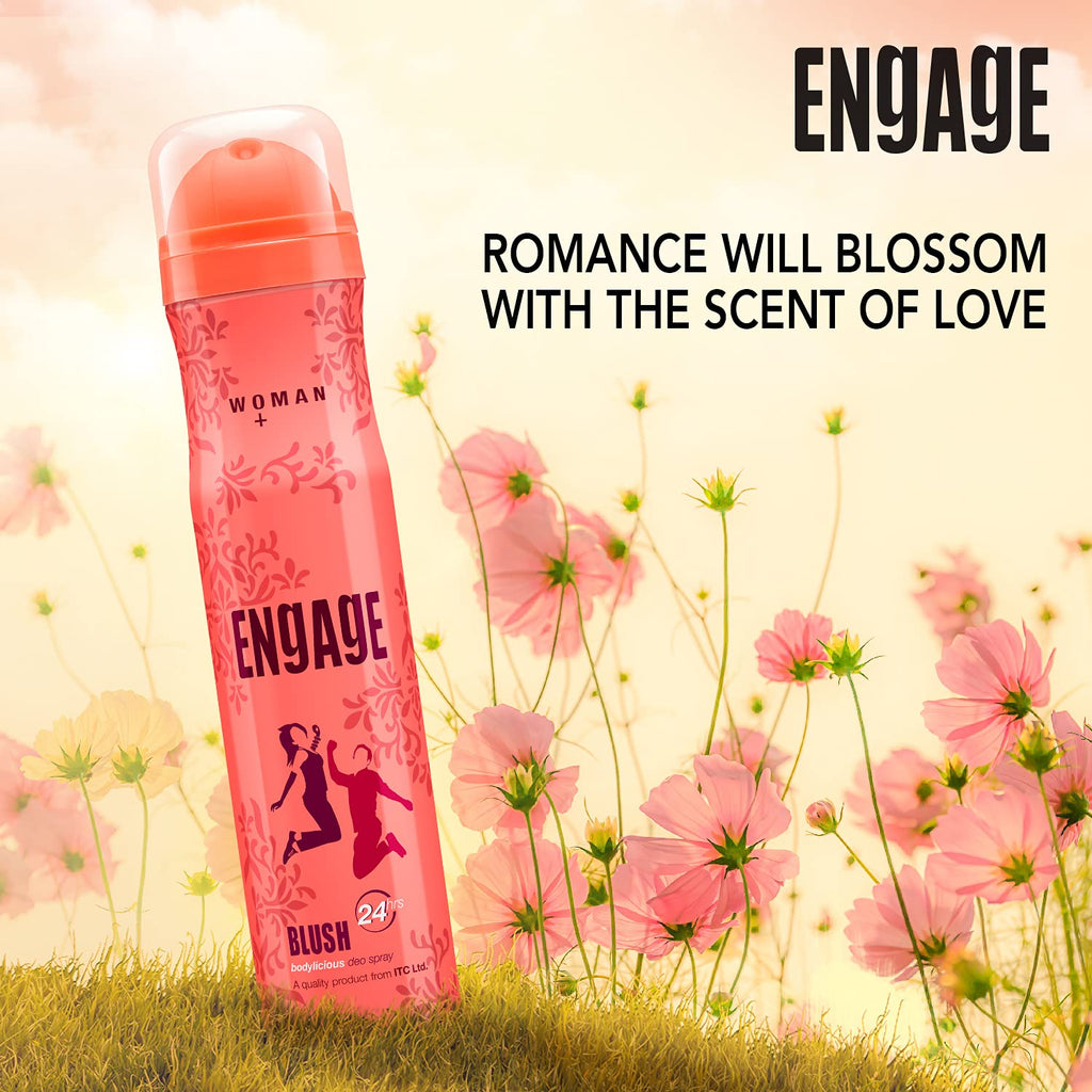 Engage Blush Deodorant For Women Fruity & Floral Skin Friendly - 150 ml